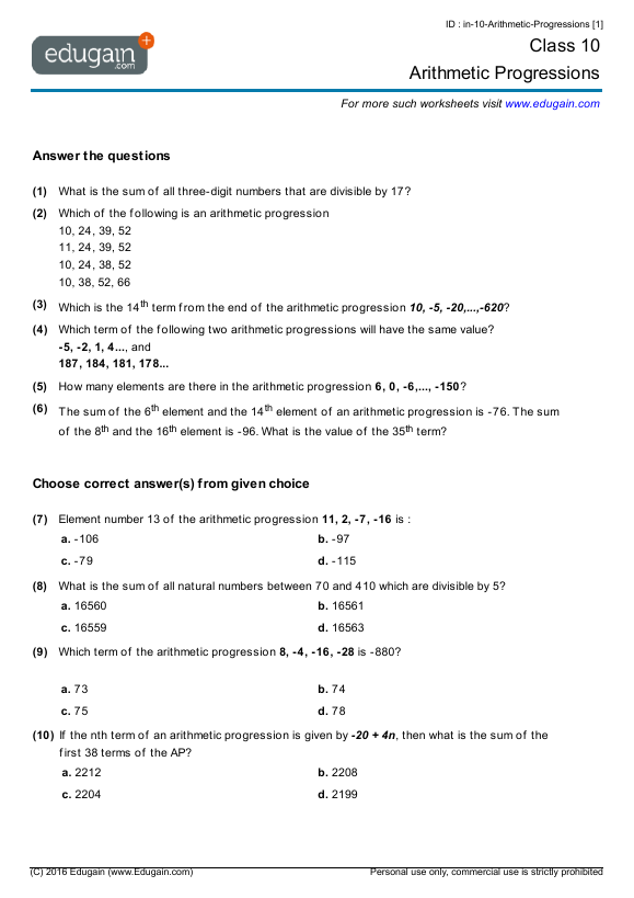 Arithmetic Progressions